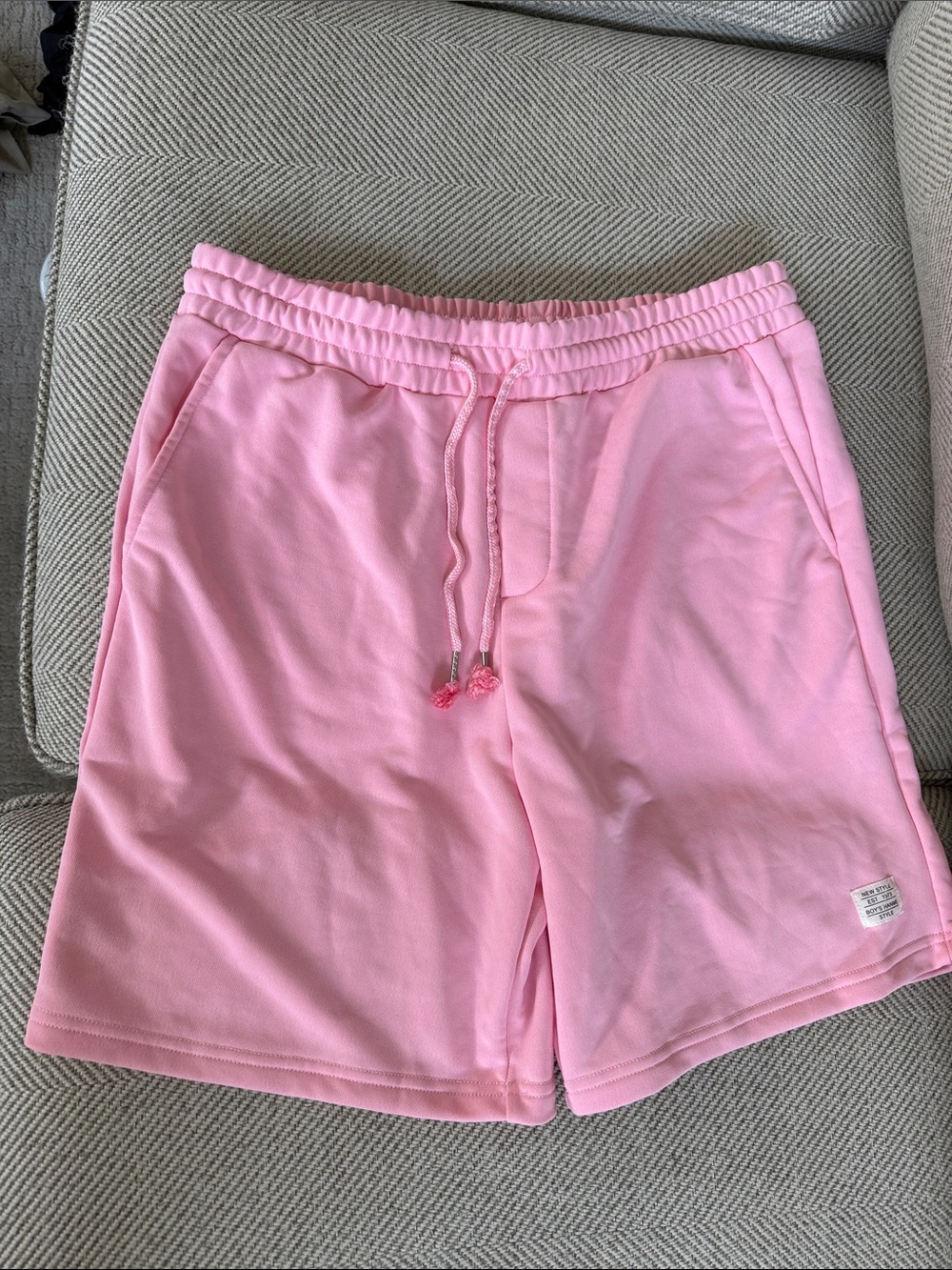 SHEIN Pink Men's Drawstring Lounge Shorts